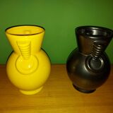 2 vintage ceramic vases Saint Clement, B .  Letalle