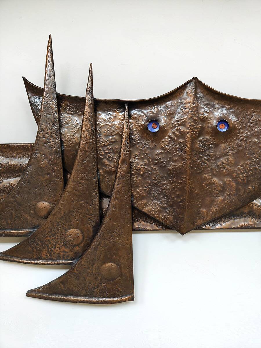 Vintage wall decoration wall art object 'Brutalism'