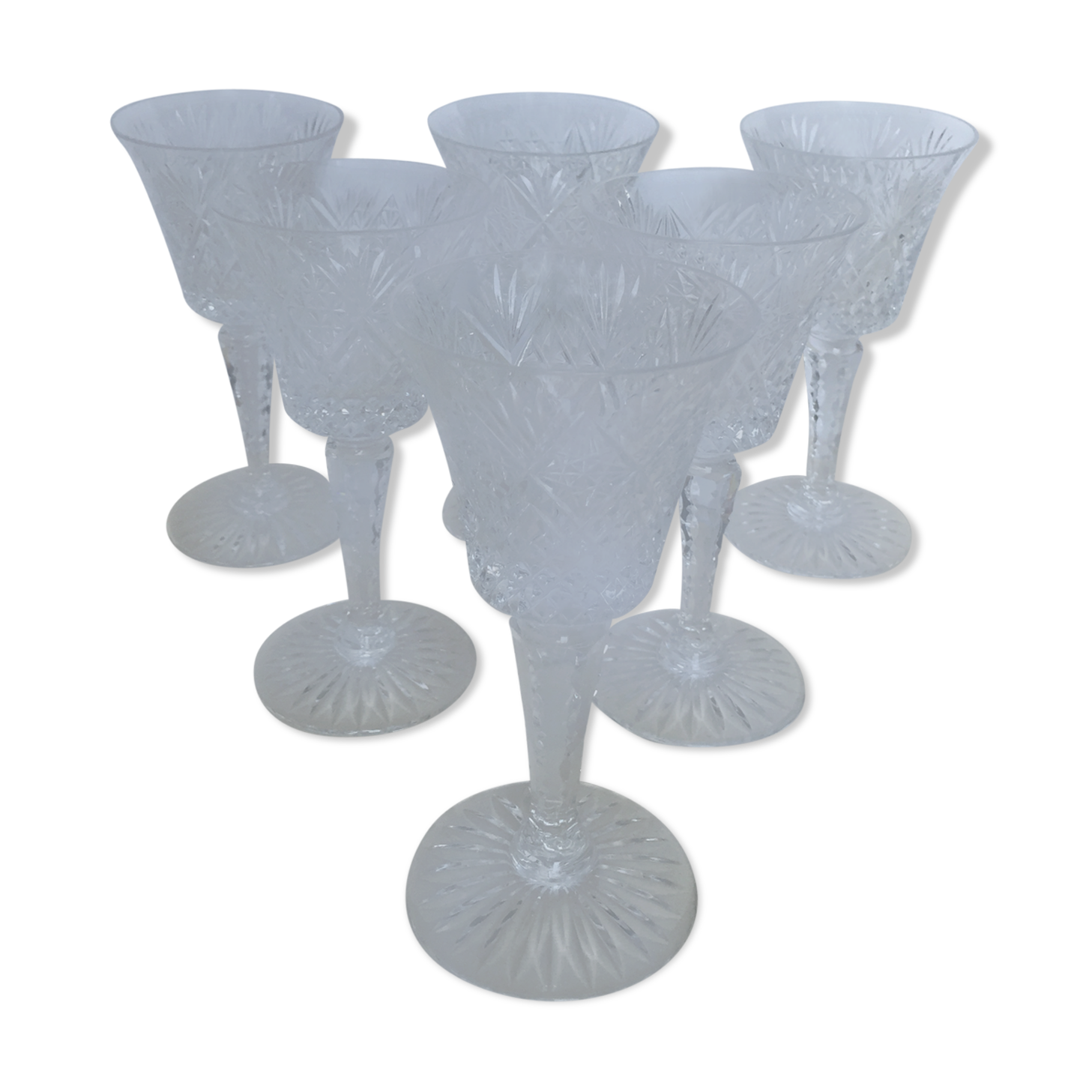 Set of 6 St. Louis wine glasses