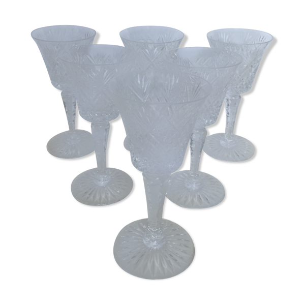 Ensemble de 6 verres à vin Saint Louis