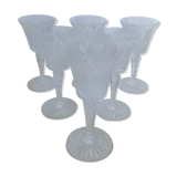 Set of 6 St. Louis wine glasses