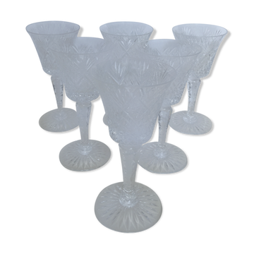 Ensemble de 6 verres à vin Saint Louis