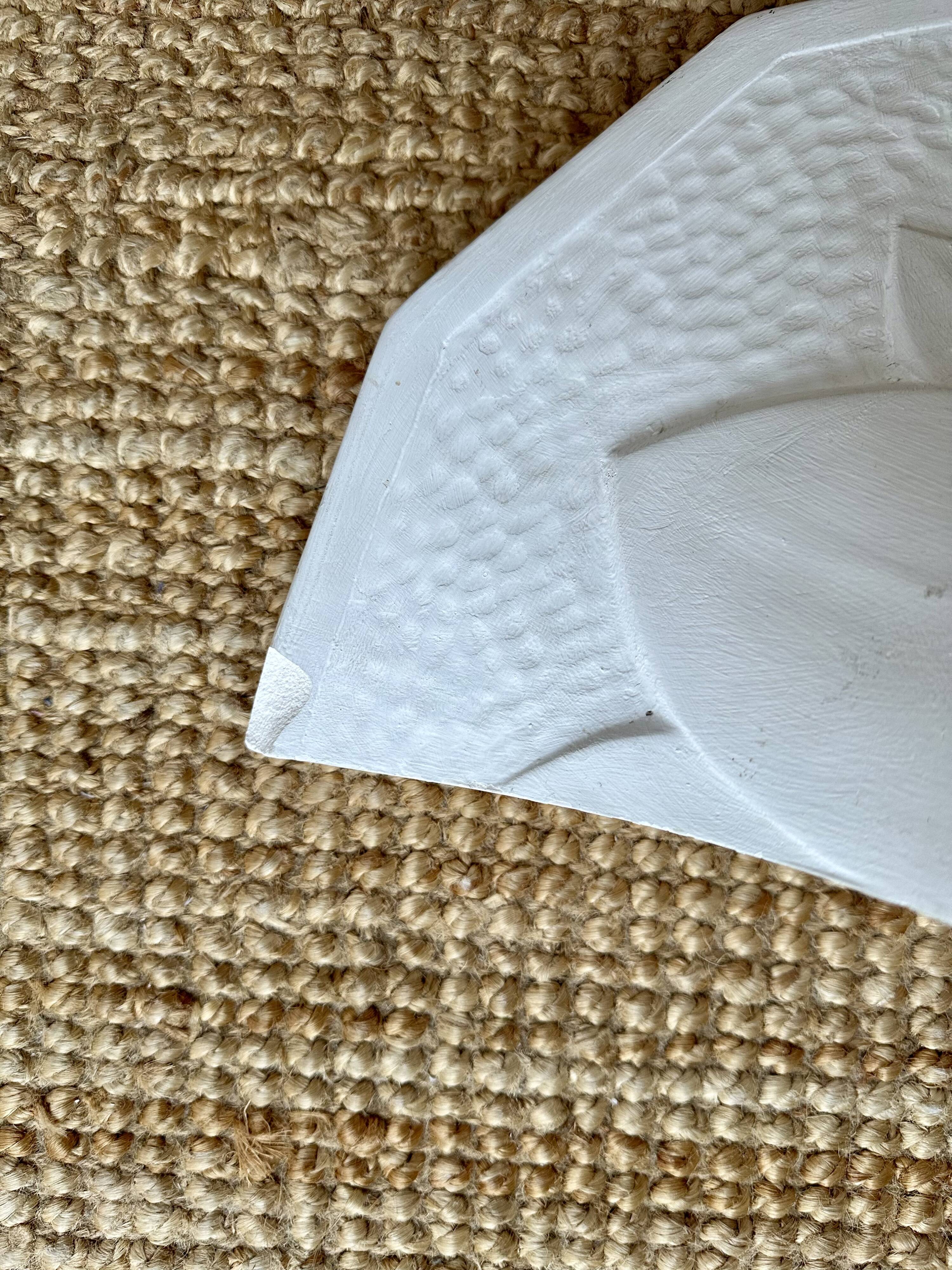 Pair of plaster wall sconces, palmette decoration, 20th century