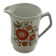 Milk jug 1970 floral pattern orange decor Laura
