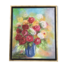 Tableau huile sur toile « bouquet » 55 x 46 cm