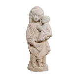 Sandstone Statue Of Madonna And Child, Circa 1930