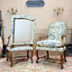 PAIR OF WALNUT ARMCHAIRS FROM THE LOUIS XV XVIII CENTURY
