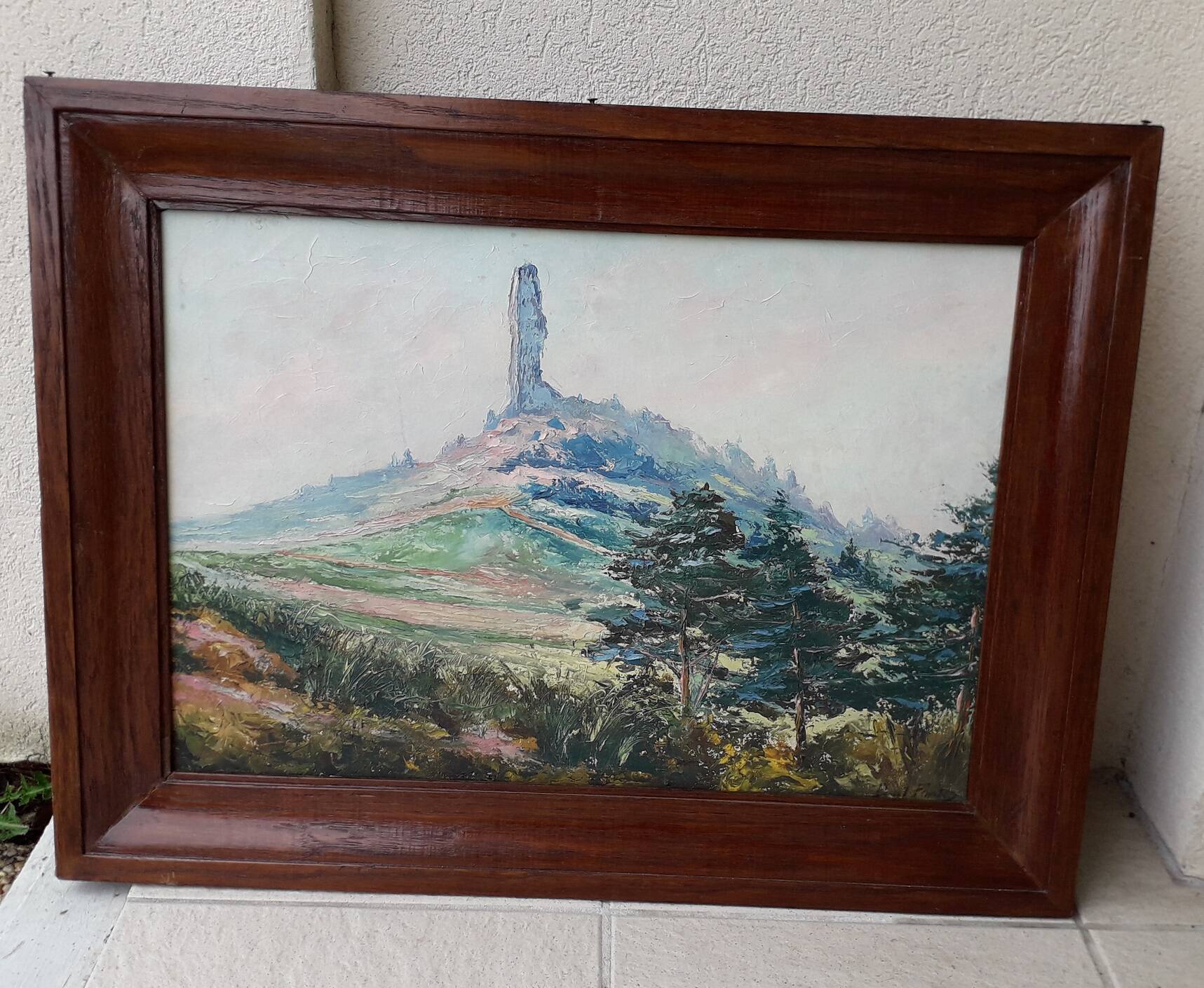 Tableau paysage signé