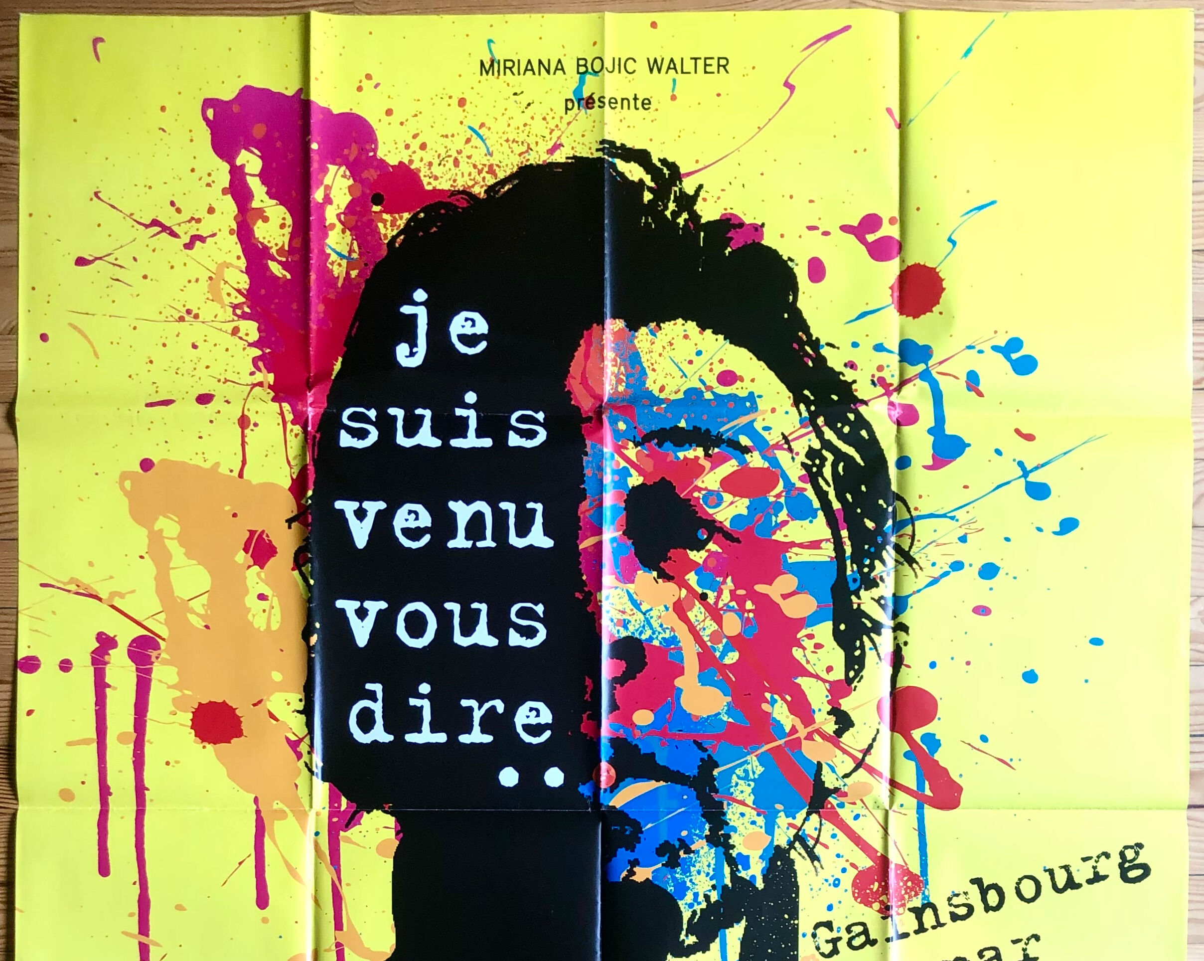 Original movie poster "I came to tell you..." Gainsbourg by Ginzburg