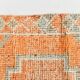 Apricot Tones Vintage Turkish Runner Rug, Oushak Wool Hallway Carpet