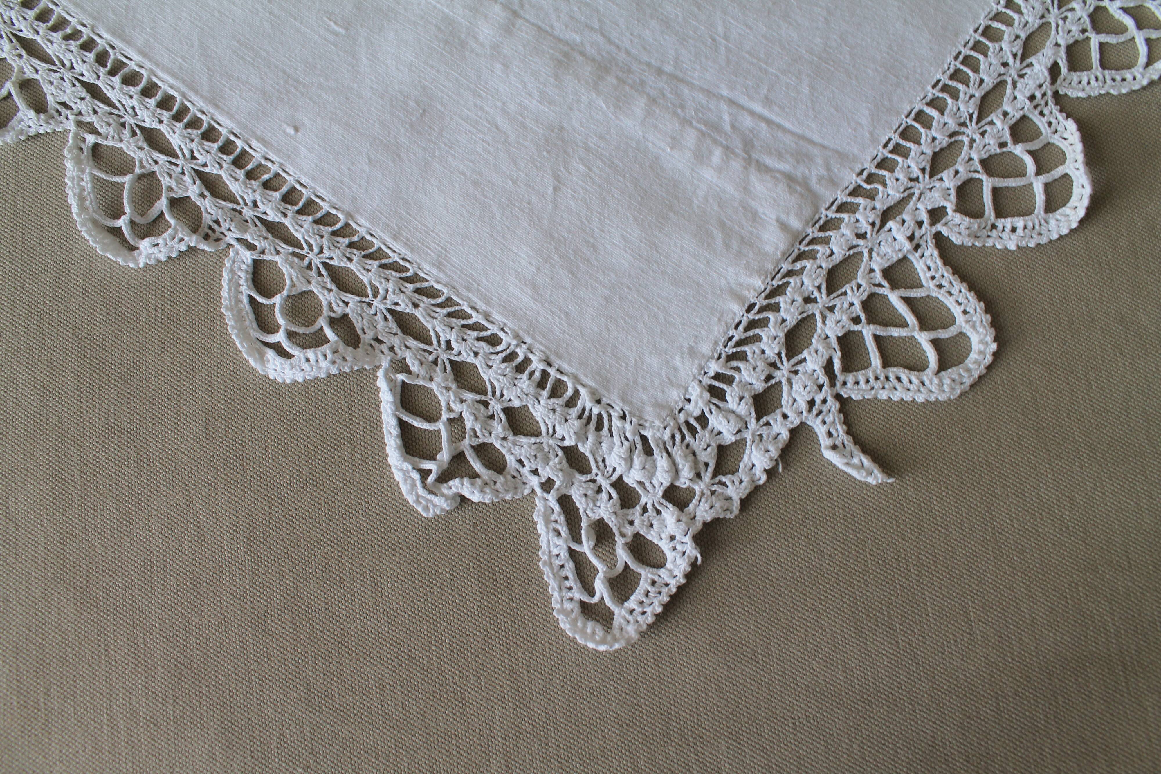 Old linen drapery embroidered, early 20th century