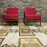 Pair of vintage scandinavian armchairs 70s