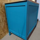 Dresser vintage light oak and blue duck