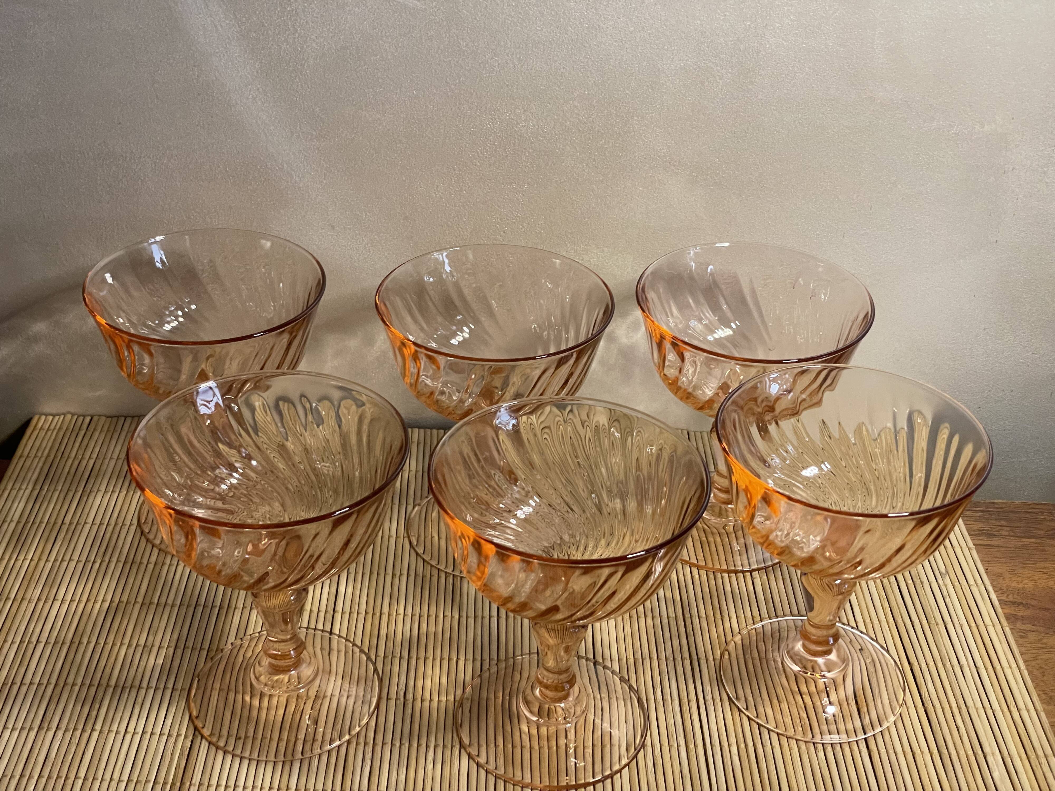 6 coupes à champagne Rosaline