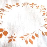 Wooden chalk bedside table and its stencil