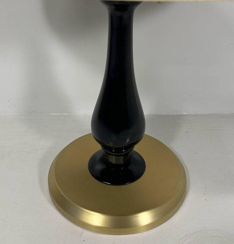 Italian Art Deco Coffee Table in Parchment, Black Lacquer and Brass