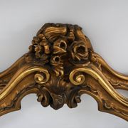 Carved gilt console table with rose marble top, Louis XV / Rococo style, It