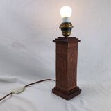 Angel L. Pazmino leather totem lamp 1960 Aztec patterns Style Furniture