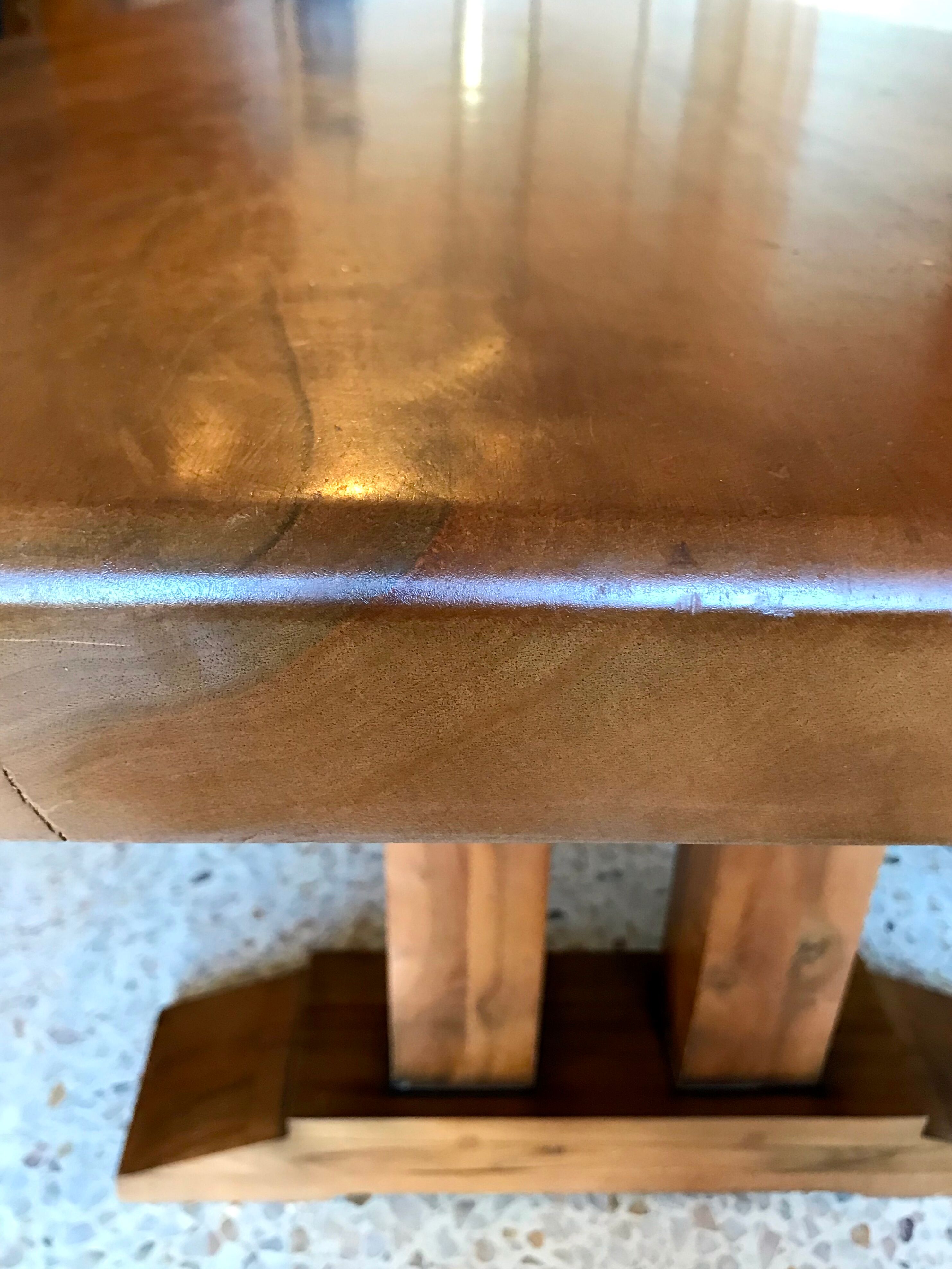 Dining table vintage solid wood refectory