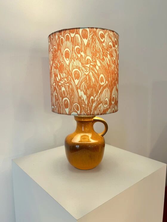 70s vintage orange lamp - wireless - suitable for outdoor use