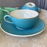 Tasses Digoin multicolores aspect tissage de panier