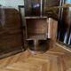 Ensemble de chambre Art Déco en placage de noyer, années 1930, lot de 3