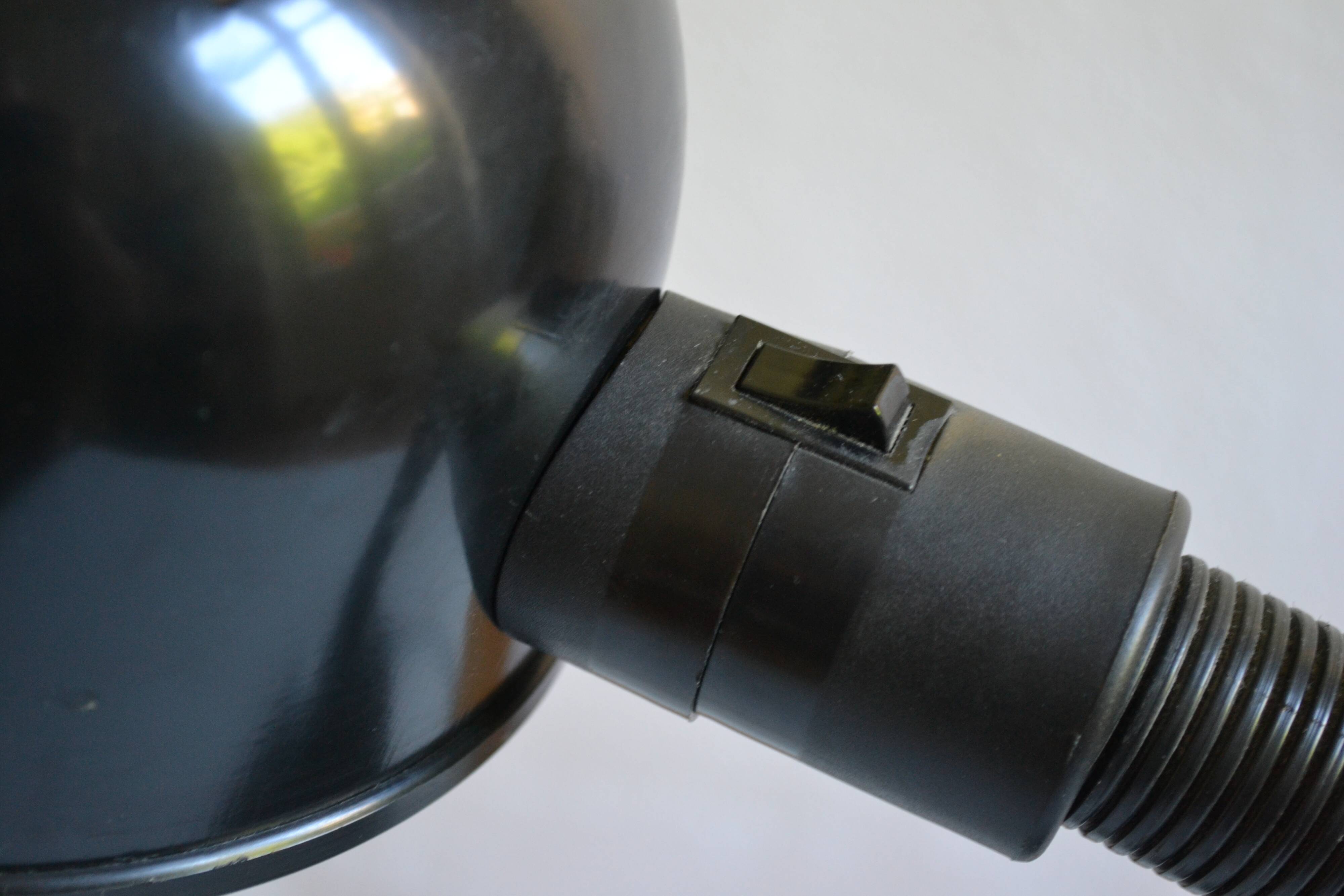Black goose neck desk lamp ALDA 1980 Swedish Mid-Century