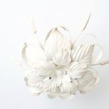 Ceiling light foliage in white metal early 1970s