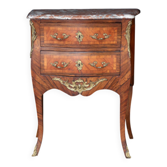 Small chest of drawers in rosewood veneer (19th century).