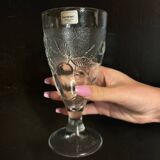 Set of 3 Luminarc stemmed glasses with fruit decor