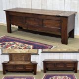 Oak and chestnut storage bench from the late 19th century