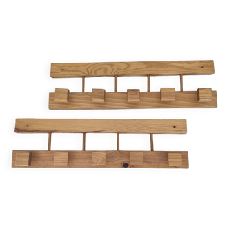 Pair of vintage coat hooks from the 70s and 80s