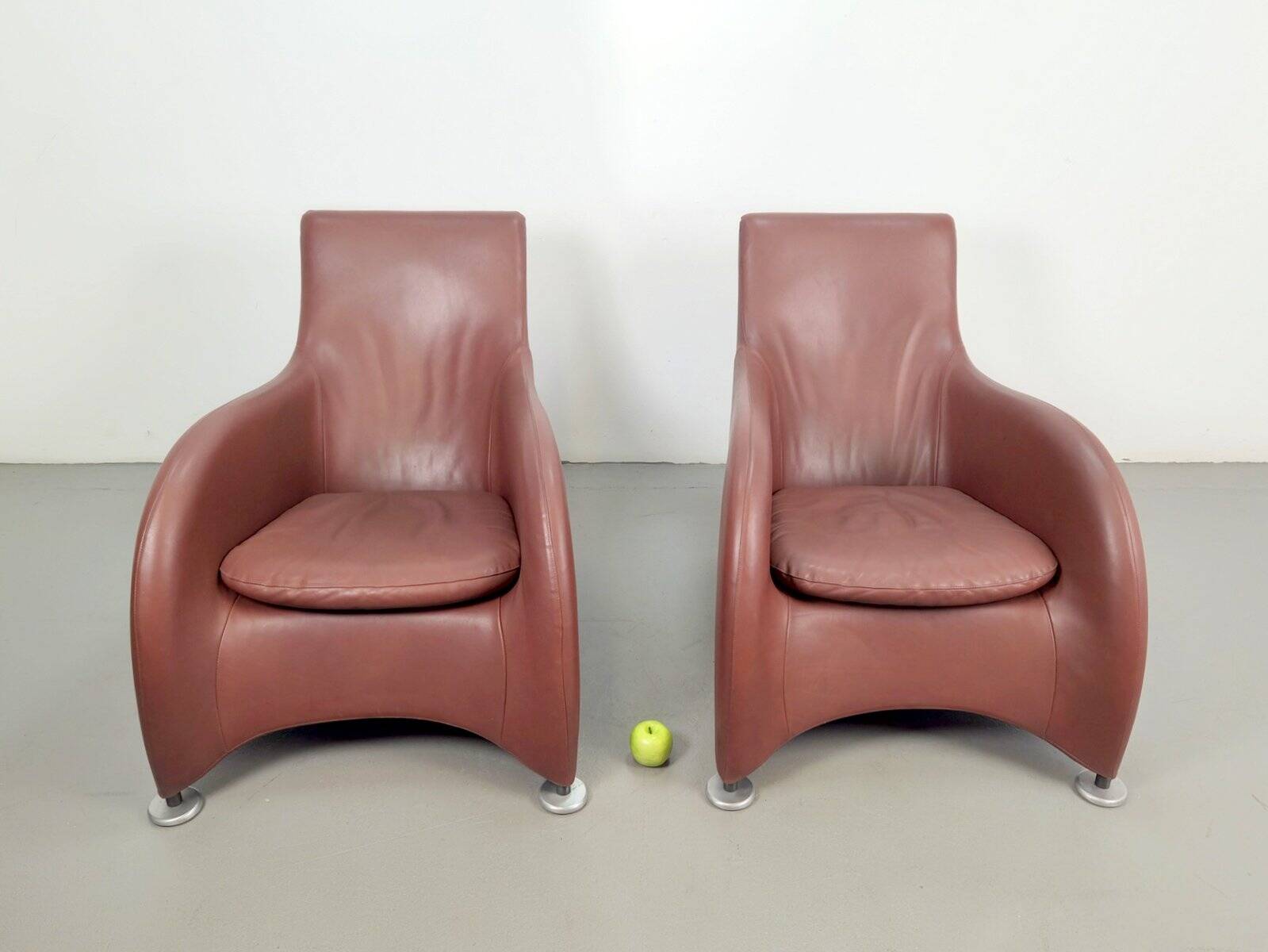 Loge Lounge Chairs in Leather by Gerard van den Berg for Montis, 1990s, Set of 2