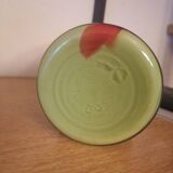 Petit vase opaline tons verts 1980