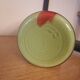 Petit vase opaline tons verts 1980