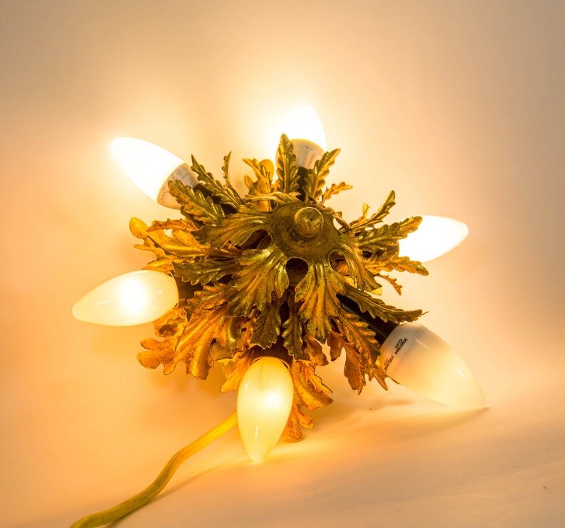 Recessed ceiling lamp with floral shape of Italian design 50s