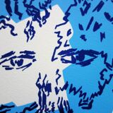 Jean coulot: benevolent gaze, original signed silkscreen print.