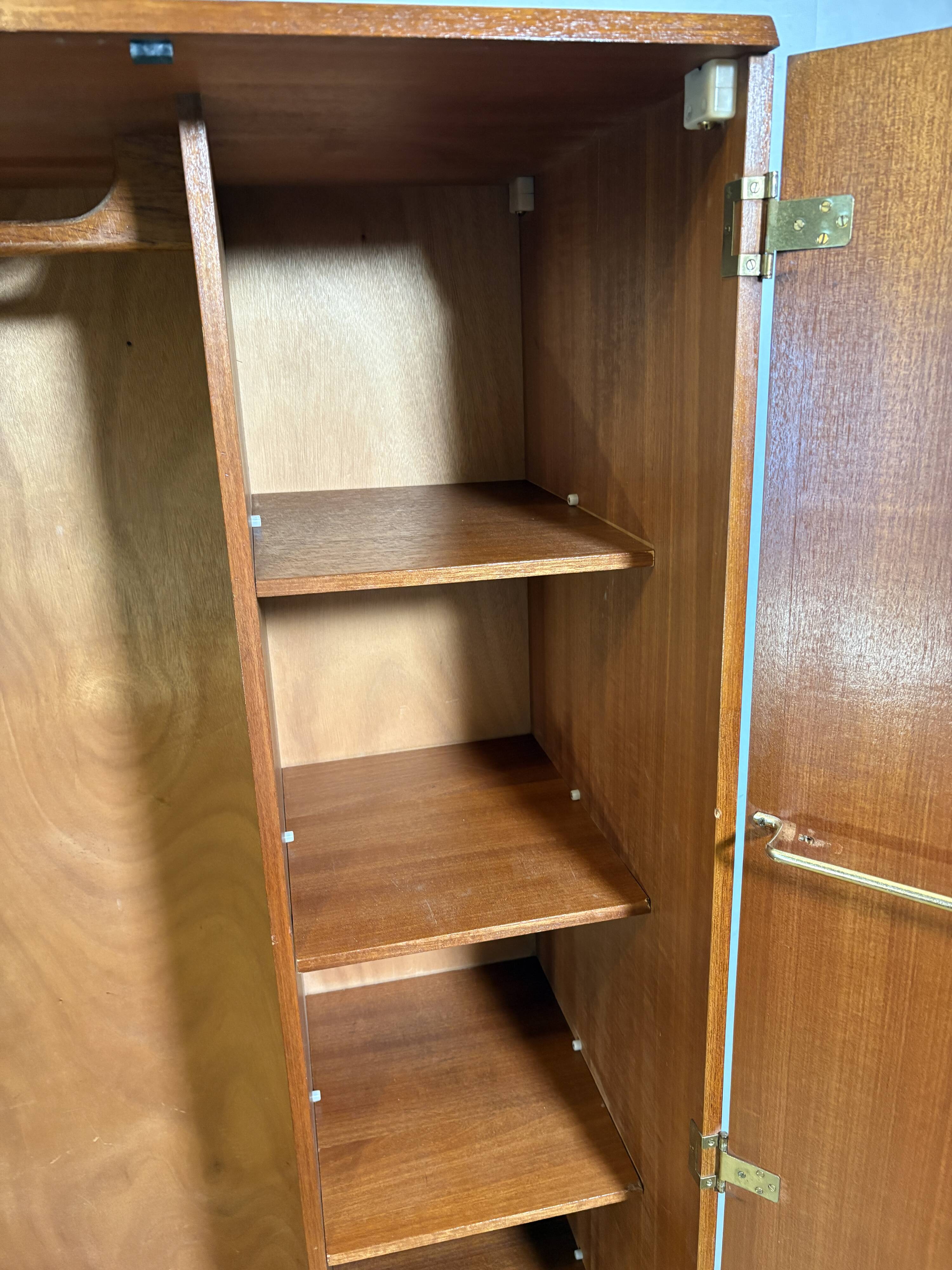 Vintage Stonehill Teak Double Wardrobe | 1960s | Mid-Century British Design