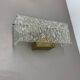 Large 35cm cubic Hollywood Regency Ice Glass Wall Light by J.T. Kalmar 1950
