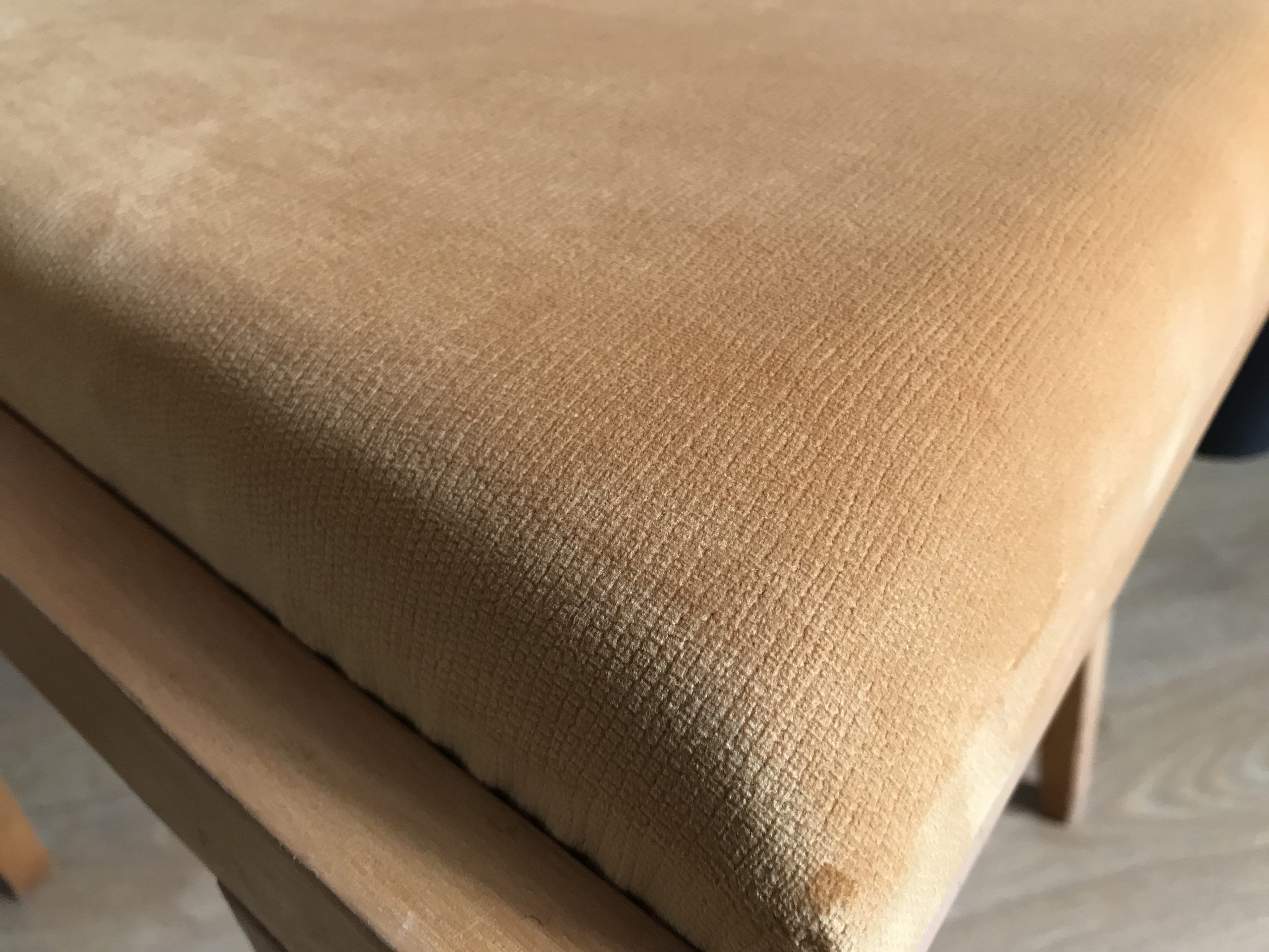 Bridge velvet curry armchair and compass feet