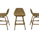 Suite of six vintage bar stools in rattan design Rohe 1960