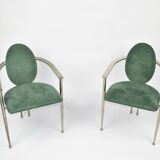 2 Belgo Chrom dinning chairs Memphis style