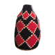 Berber wool and red and black raffia basket
