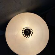 Large Art Deco ceiling light, brass and glass, 1920s