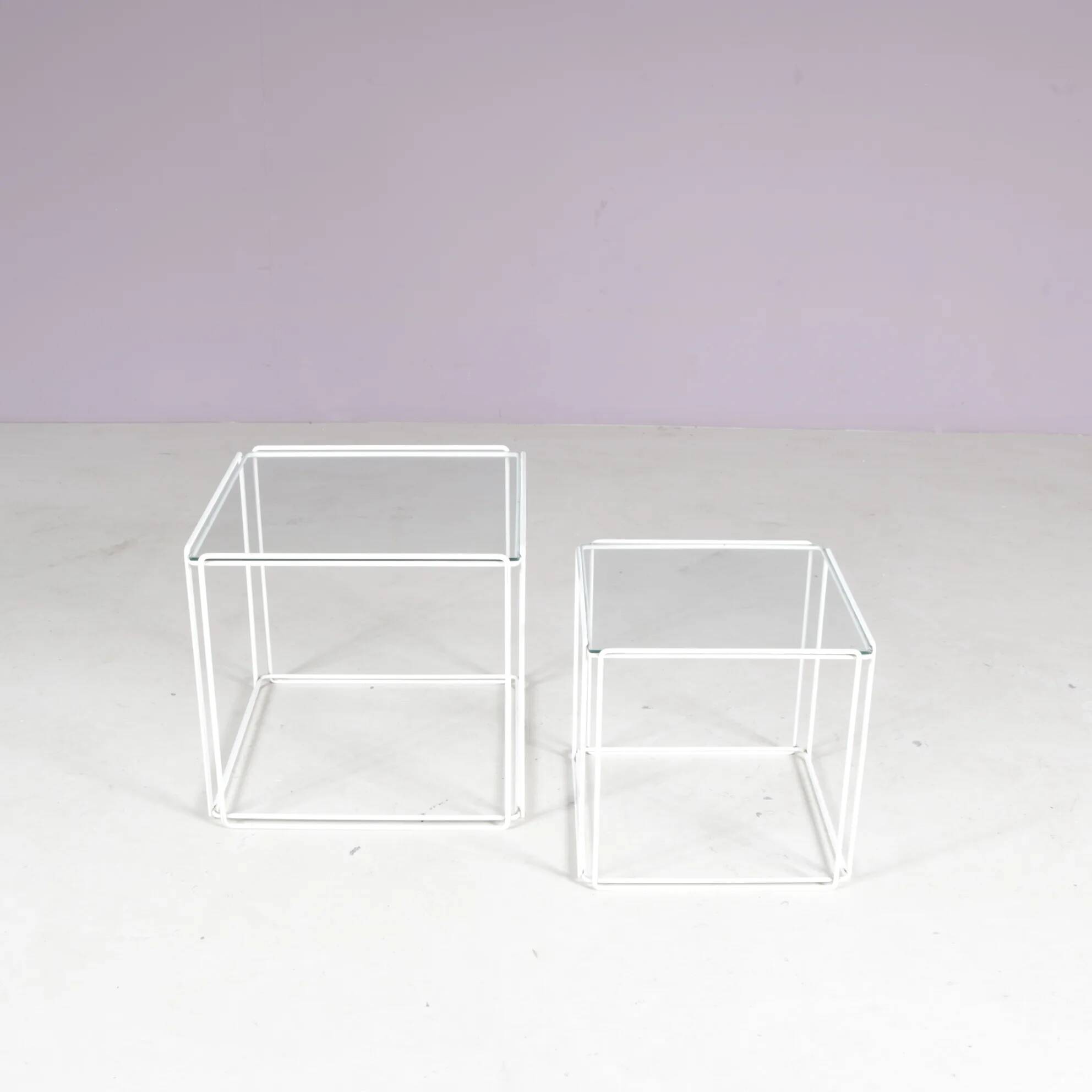 1960s pair of “Isocele” side tables by Max Sauze, France