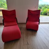 Ligne roset zen armchair with footrest