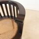 Fauteuil colonial « Art déco » en bois et cannage