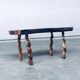 Brutalist Style Handcrafted Oak and Grape Wood Side Table, 1950s