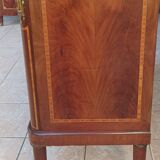 Buffet desserte Louis XVI en placage d'acajou et marqueterie de bois précie