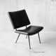Armchair design vintage 60s black